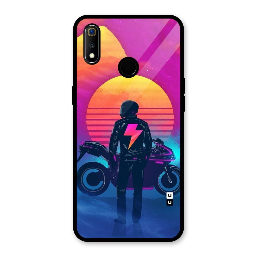Electric Ride Glass Back Case for Realme 3