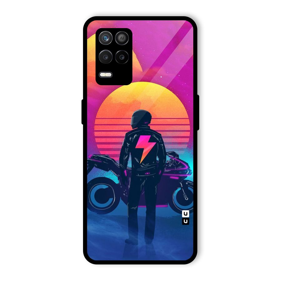Electric Ride Glass Back Case for Realme 8s 5G