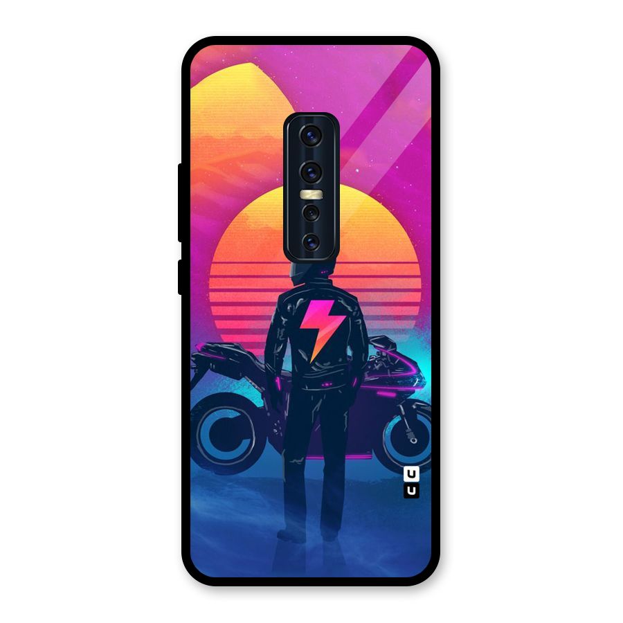 Electric Ride Glass Back Case for Vivo V17 Pro