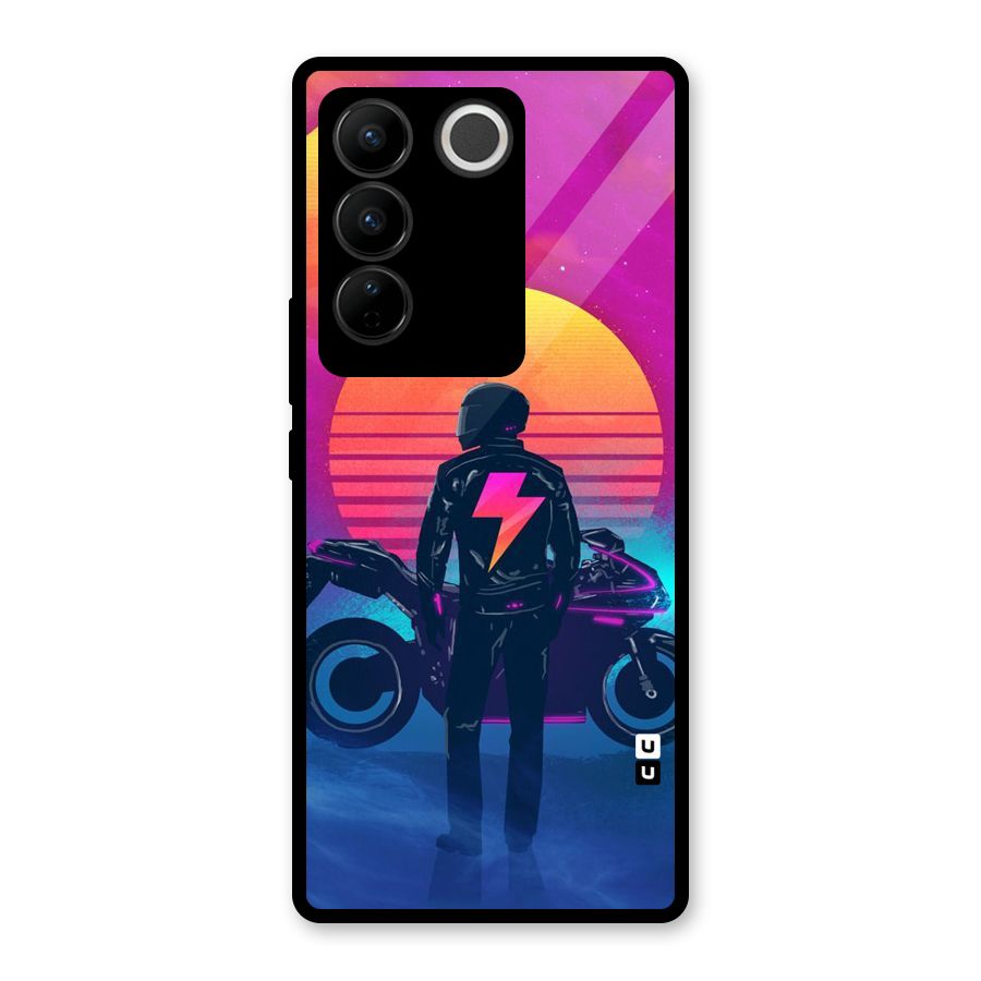 Electric Ride Glass Back Case for Vivo V27 Pro