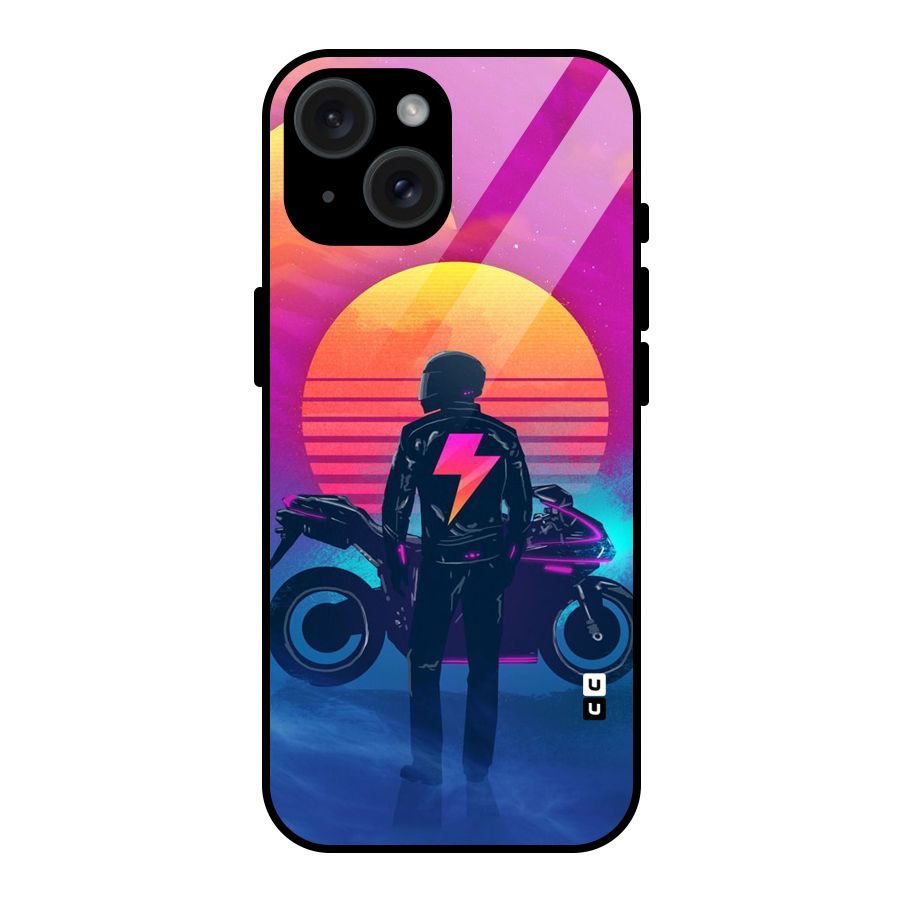 Electric Ride Glass Back Case for iPhone 15