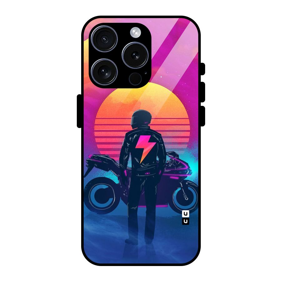Electric Ride Glass Back Case for iPhone 15 Pro