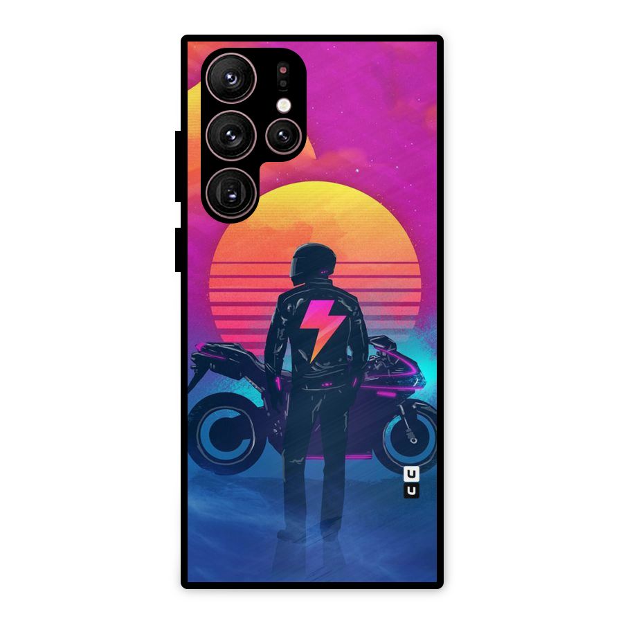 Electric Ride Metal Back Case for Galaxy S22 Ultra 5G