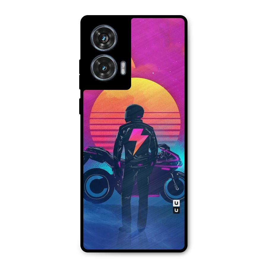 Electric Ride Metal Back Case for Motorola Edge 50 Fusion
