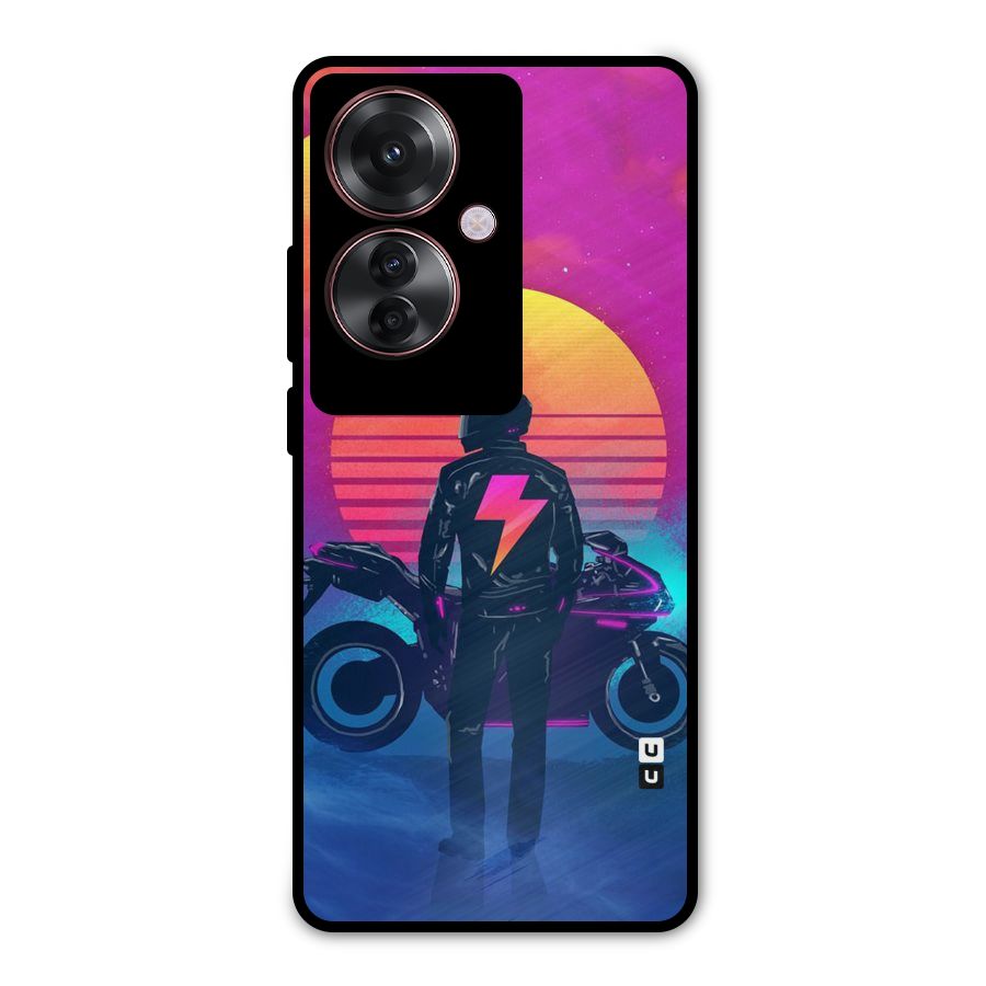 Electric Ride Metal Back Case for Oppo F25 Pro