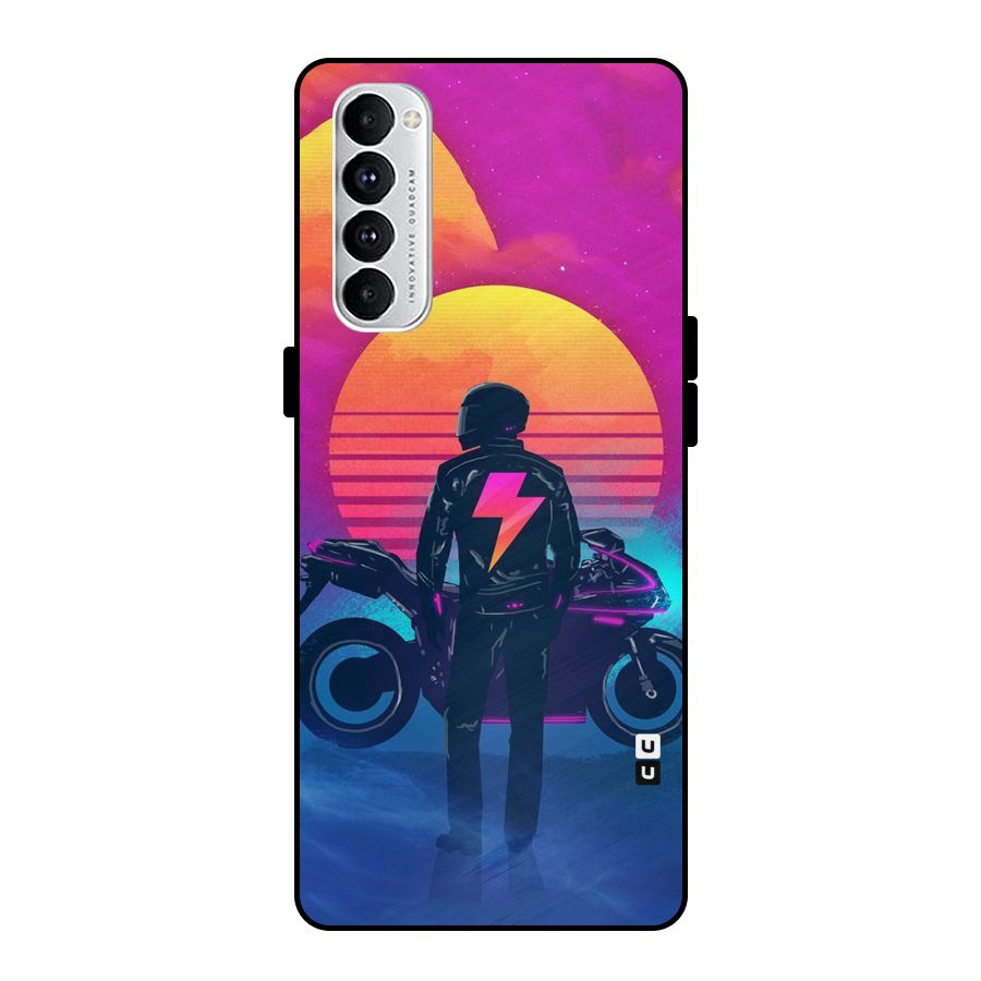 Electric Ride Metal Back Case for Oppo Reno4 Pro