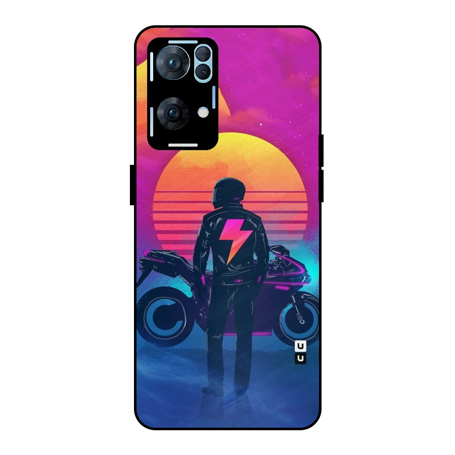 Electric Ride Metal Back Case for Oppo Reno7 Pro 5G