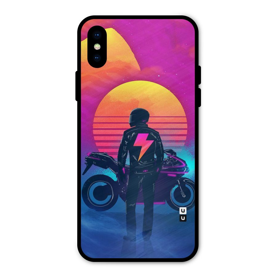 Electric Ride Metal Back Case for iPhone XS