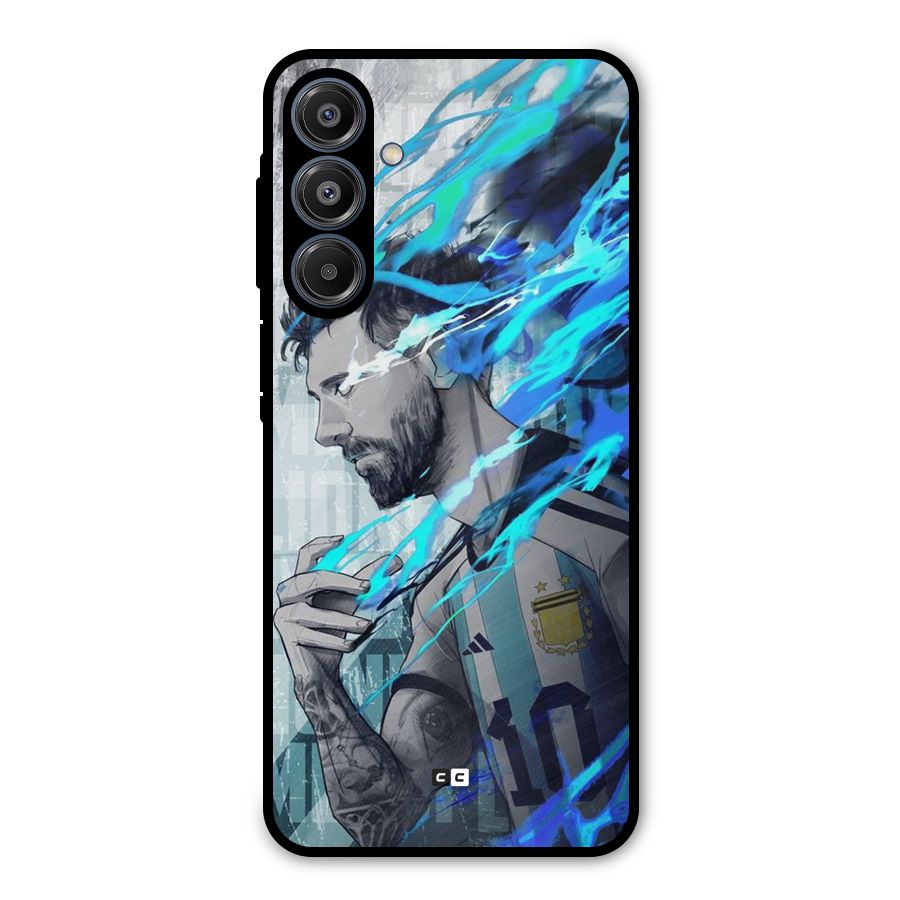 Electrifying Soccer Star Metal Back Case for Galaxy A16 5G