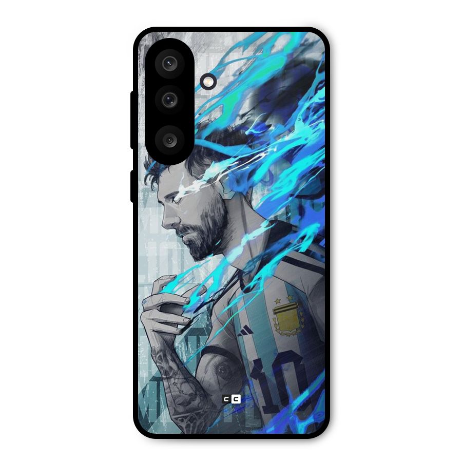 Electrifying Soccer Star Metal Back Case for Galaxy M56
