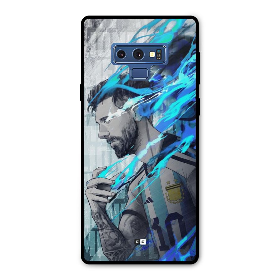 Electrifying Soccer Star Metal Back Case for Galaxy Note 9