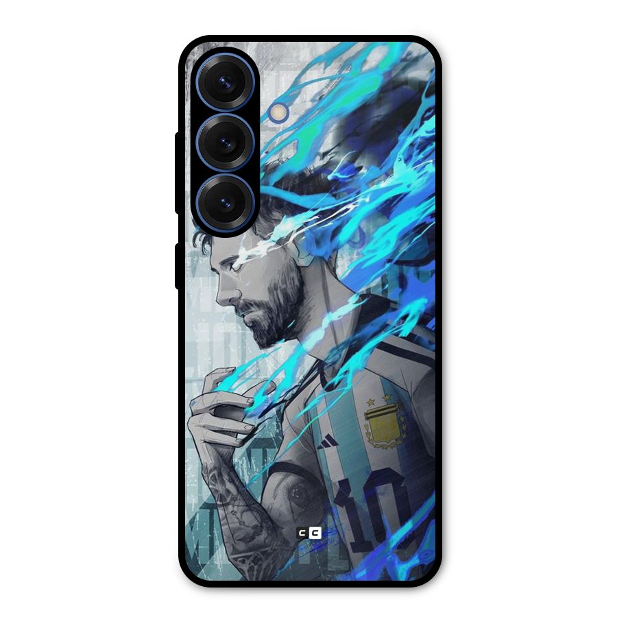 Electrifying Soccer Star Metal Back Case for Galaxy S25