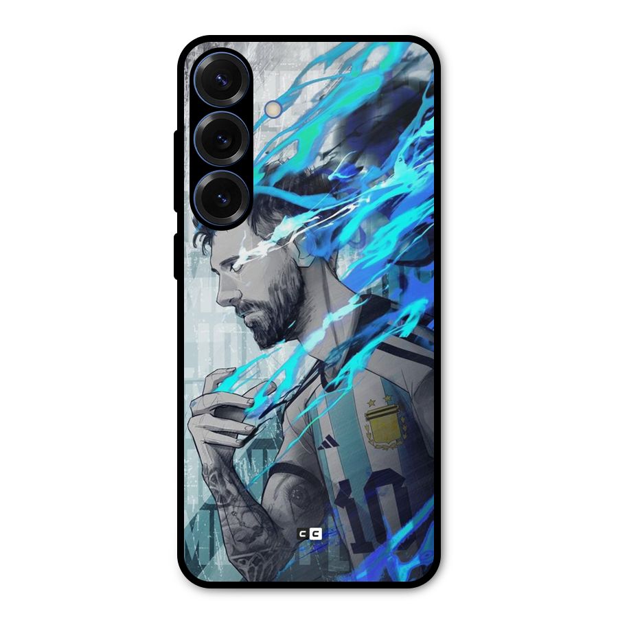 Electrifying Soccer Star Metal Back Case for Galaxy S25 Plus