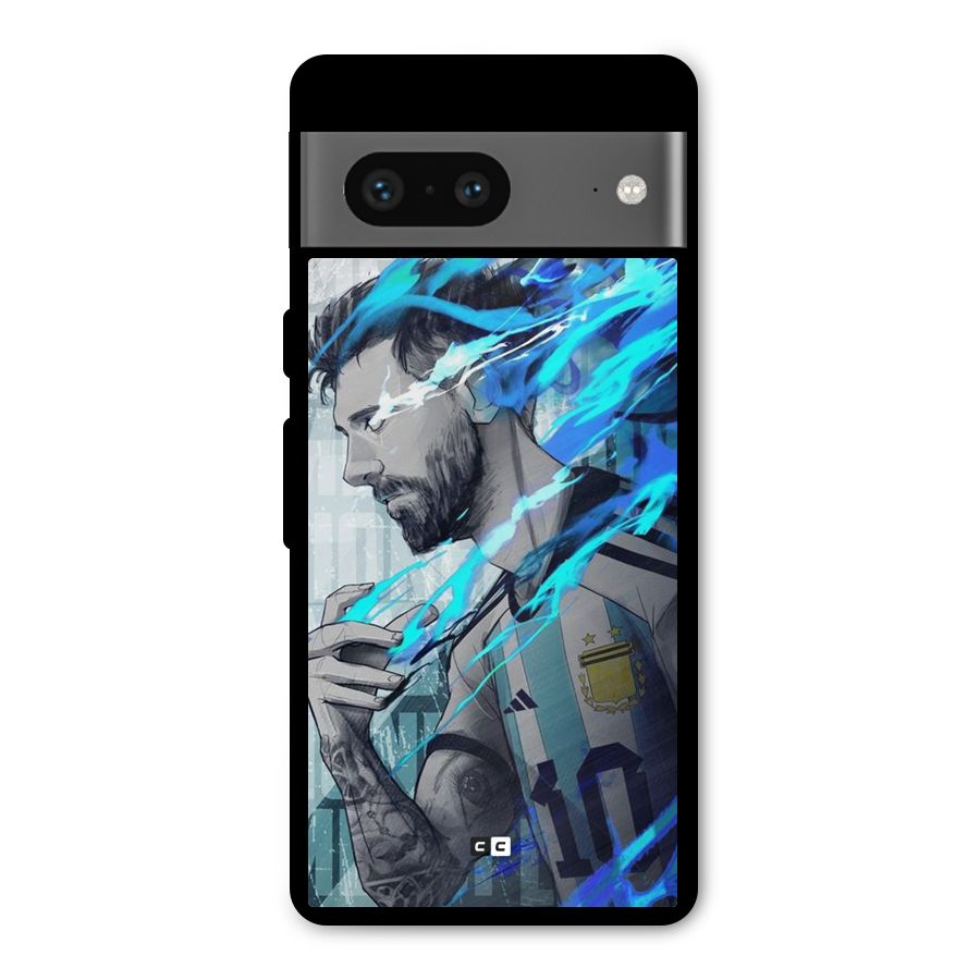 Electrifying Soccer Star Metal Back Case for Google Pixel 7