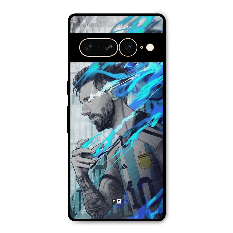 Electrifying Soccer Star Metal Back Case for Google Pixel 7 Pro