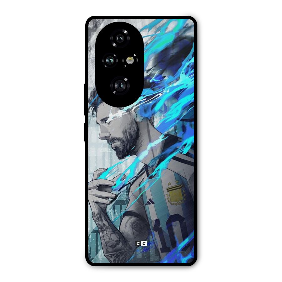 Electrifying Soccer Star Metal Back Case for Honor 200 Pro