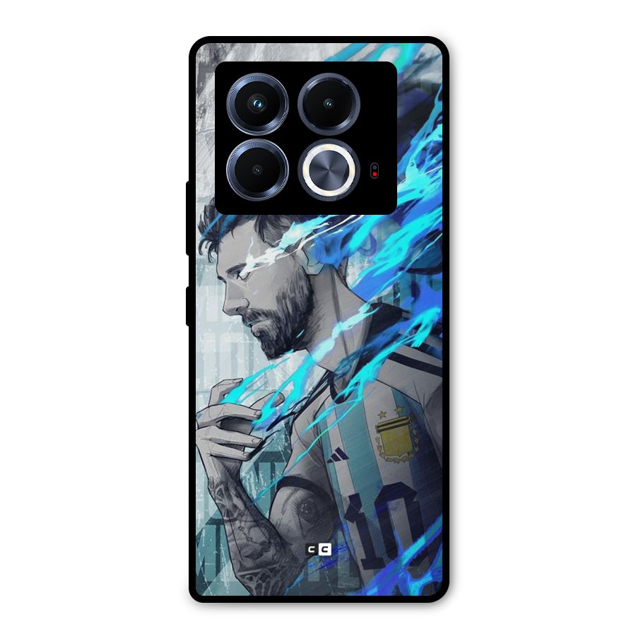 Electrifying Soccer Star Metal Back Case for Infinix Note 40 5G