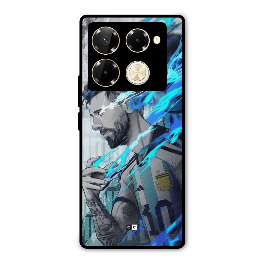 Electrifying Soccer Star Metal Back Case for Infinix Note 40 Pro