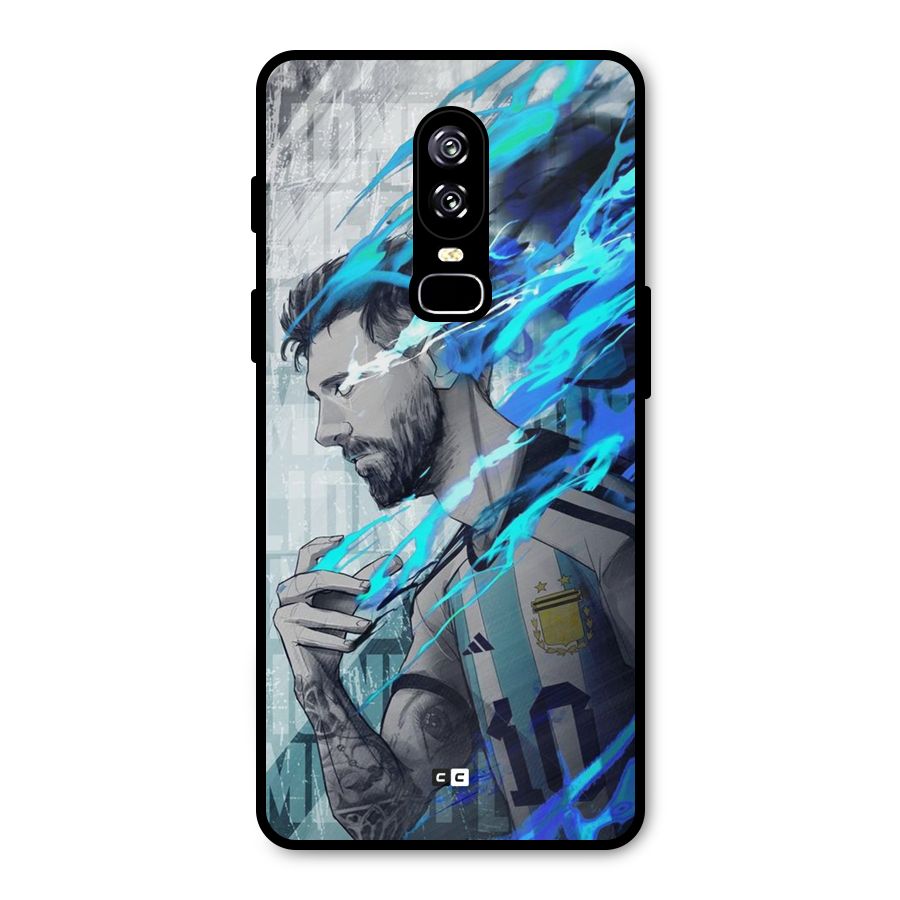 Electrifying Soccer Star Metal Back Case for OnePlus 6