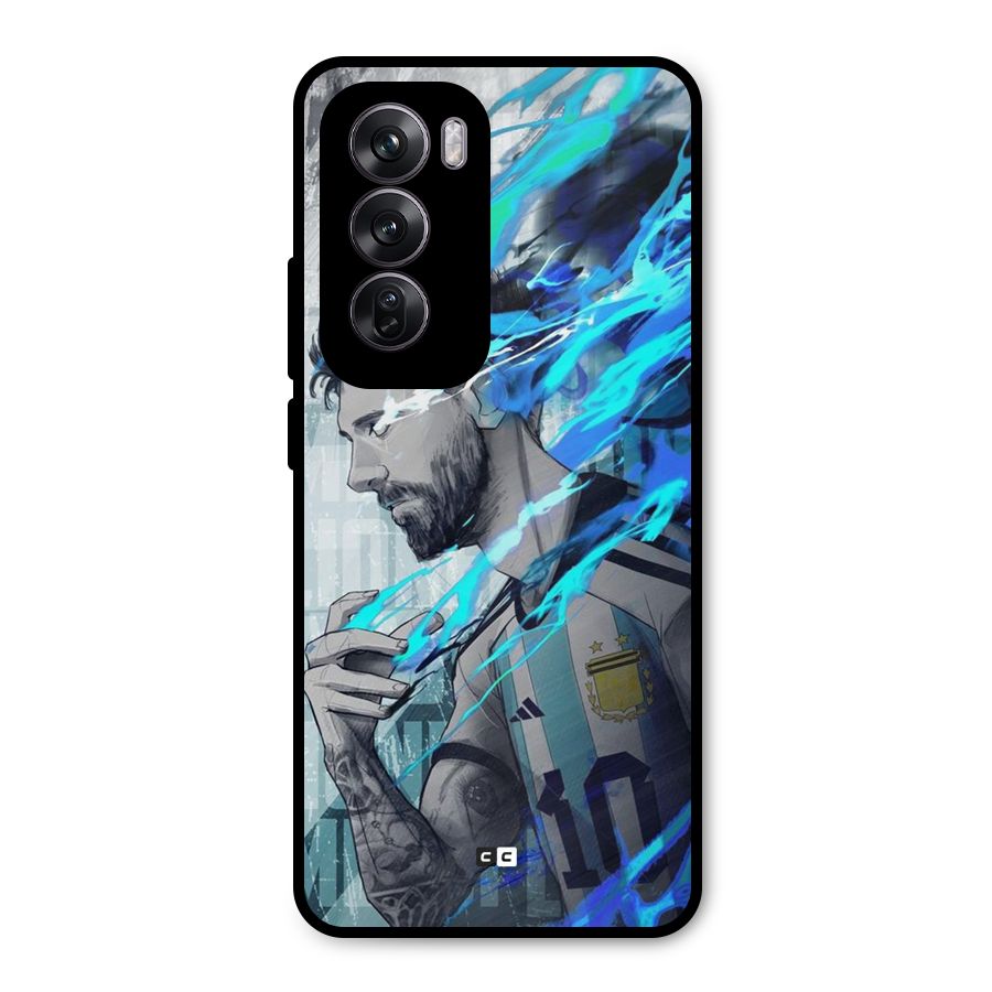 Electrifying Soccer Star Metal Back Case for Oppo Reno12 Pro