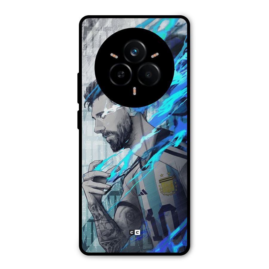 Electrifying Soccer Star Metal Back Case for Realme 14 Pro
