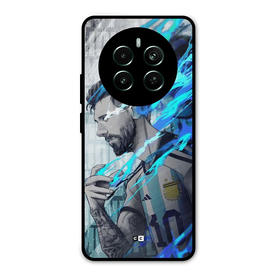 Electrifying Soccer Star Metal Back Case for Realme Narzo 70 Pro
