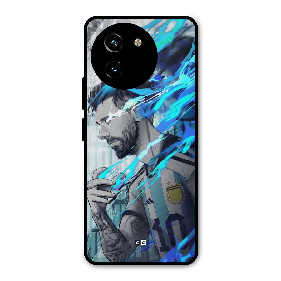Electrifying Soccer Star Metal Back Case for Vivo T3x