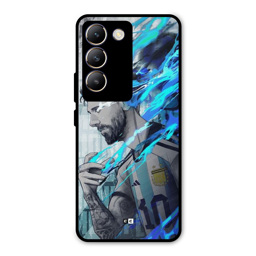 Electrifying Soccer Star Metal Back Case for Vivo Y200e