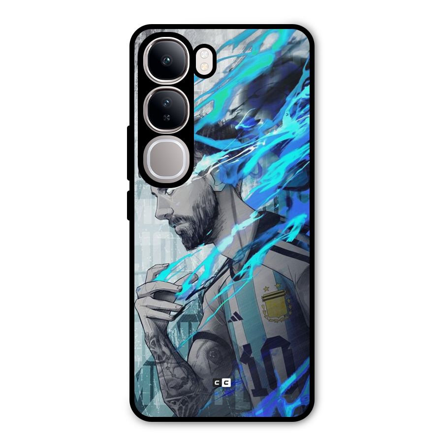 Electrifying Soccer Star Metal Back Case for Vivo Y300