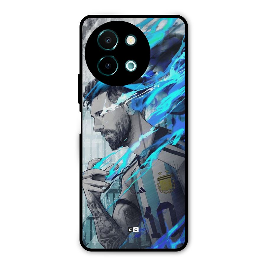 Electrifying Soccer Star Metal Back Case for Vivo Y58