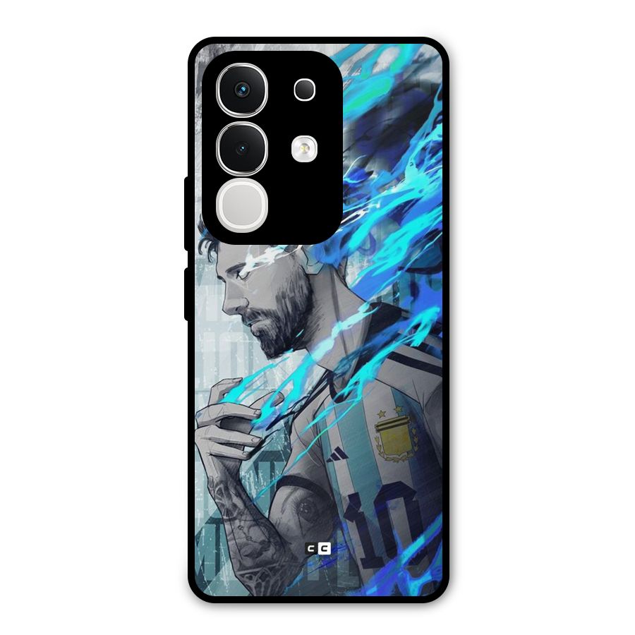 Electrifying Soccer Star Metal Back Case for iQOO Z10x