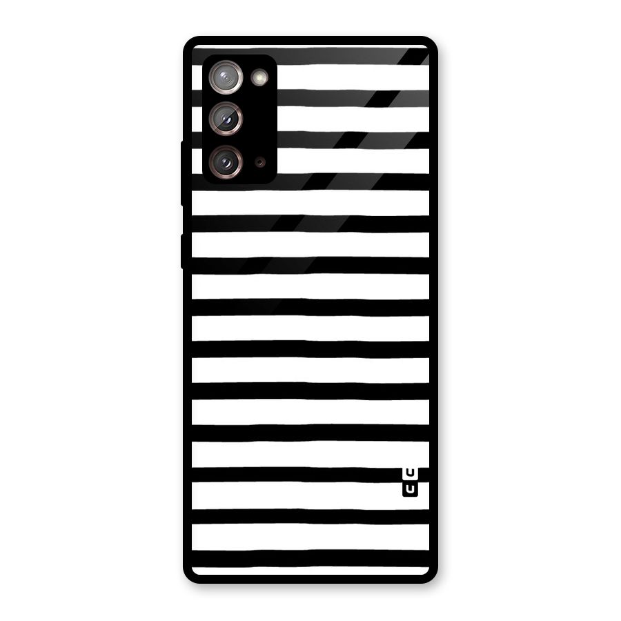 Elegant Basic Stripes Glass Back Case for Galaxy Note 20