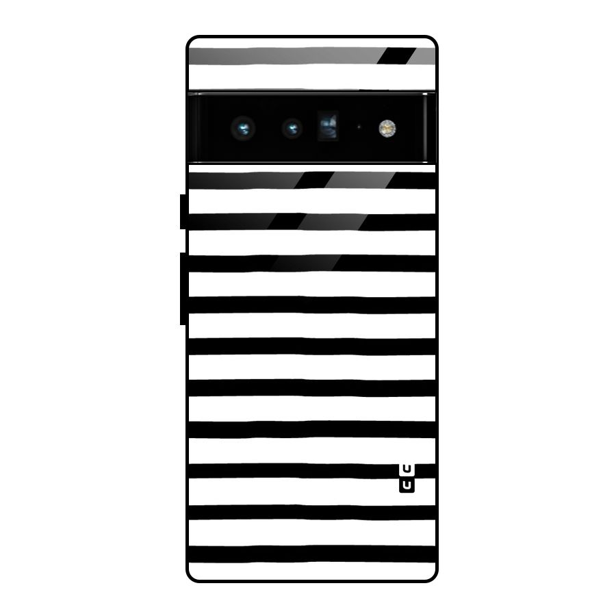 Elegant Basic Stripes Glass Back Case for Google Pixel 6 Pro