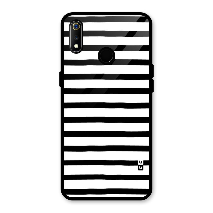 Elegant Basic Stripes Glass Back Case for Realme 3