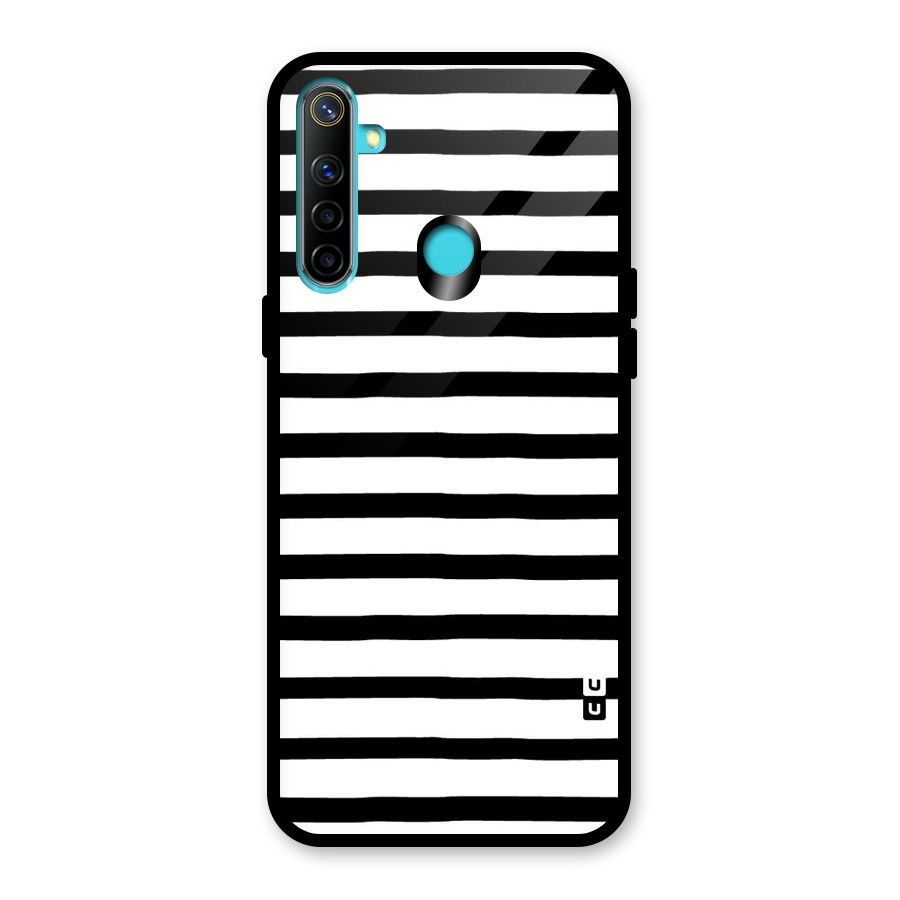 Elegant Basic Stripes Glass Back Case for Realme Narzo 10