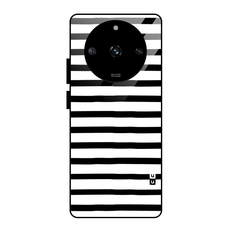 Elegant Basic Stripes Glass Back Case for Realme Narzo 60 5G