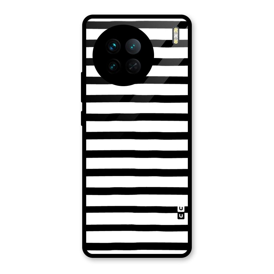 Elegant Basic Stripes Glass Back Case for Vivo X90