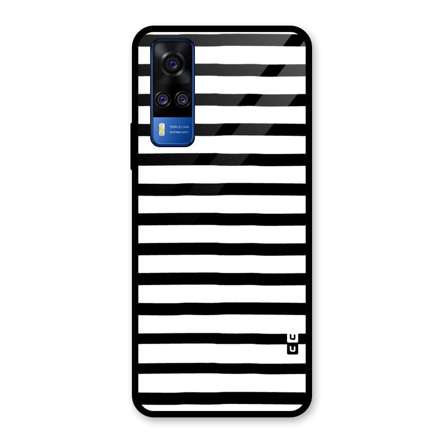 Elegant Basic Stripes Glass Back Case for Vivo Y31