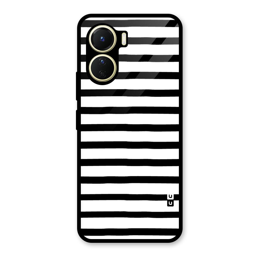 Elegant Basic Stripes Glass Back Case for Vivo Y56