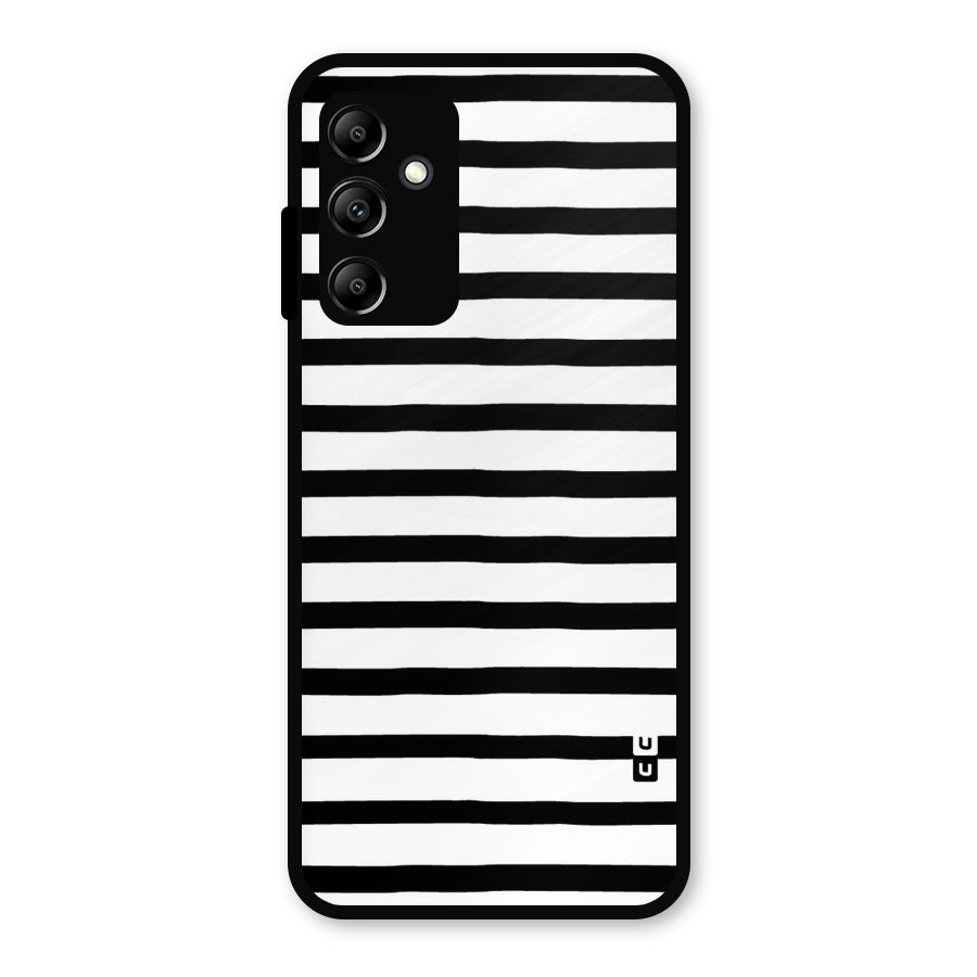Elegant Basic Stripes Metal Back Case for Galaxy A14 5G