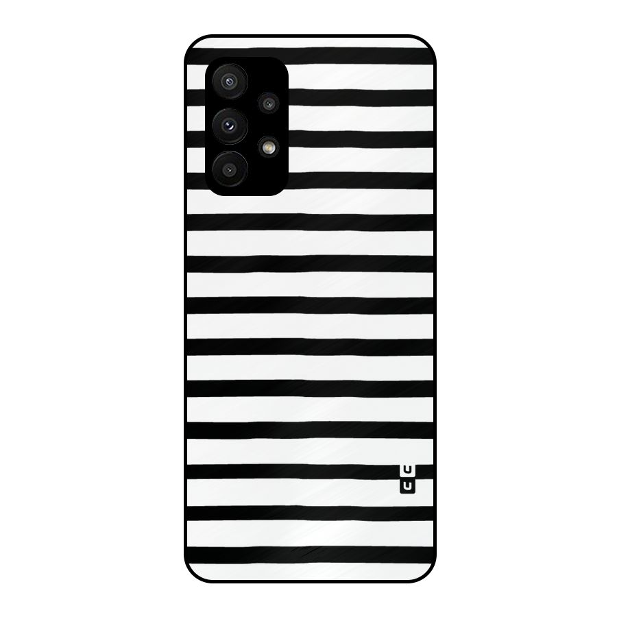 Elegant Basic Stripes Metal Back Case for Galaxy A23