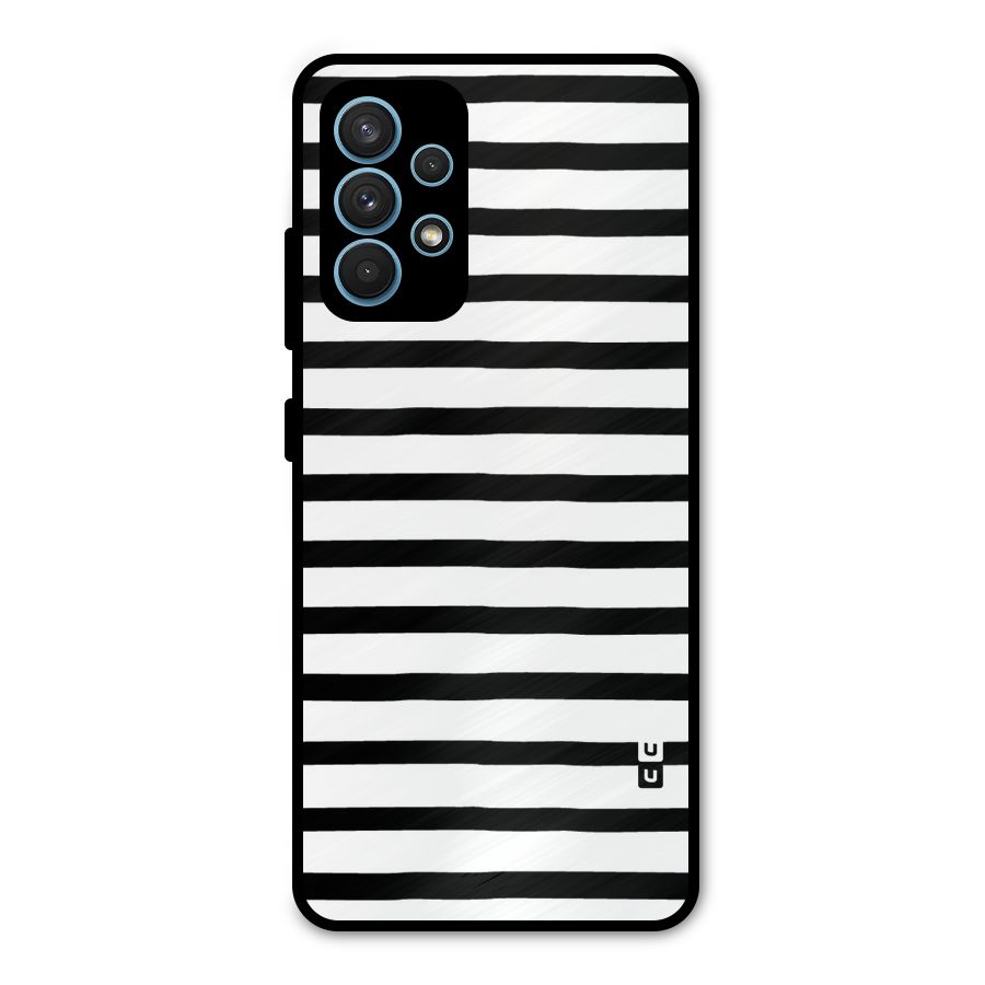 Elegant Basic Stripes Metal Back Case for Galaxy A32