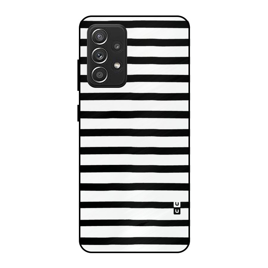 Elegant Basic Stripes Metal Back Case for Galaxy A52s 5G
