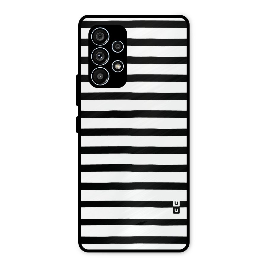 Elegant Basic Stripes Metal Back Case for Galaxy A53 5G