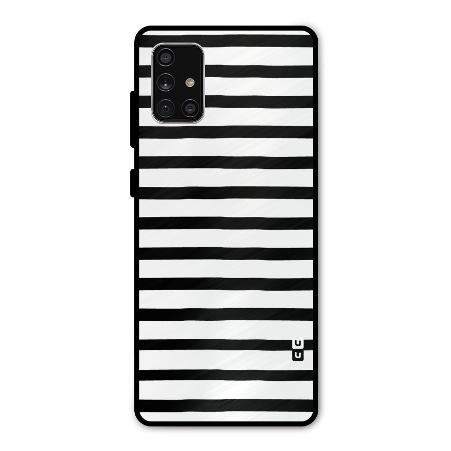 Elegant Basic Stripes Metal Back Case for Galaxy A71