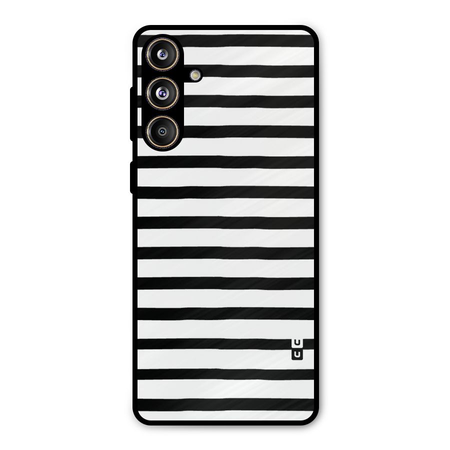 Elegant Basic Stripes Metal Back Case for Galaxy F55