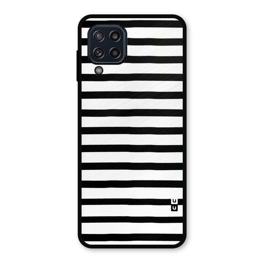 Elegant Basic Stripes Metal Back Case for Galaxy M32