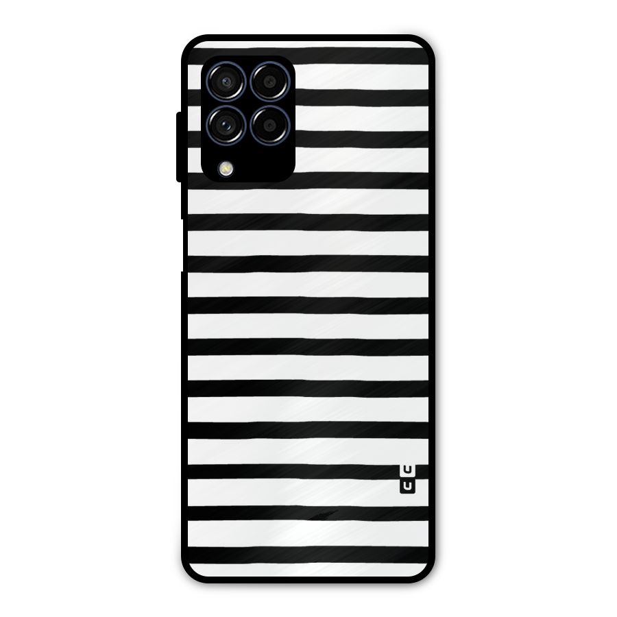Elegant Basic Stripes Metal Back Case for Galaxy M53 5G