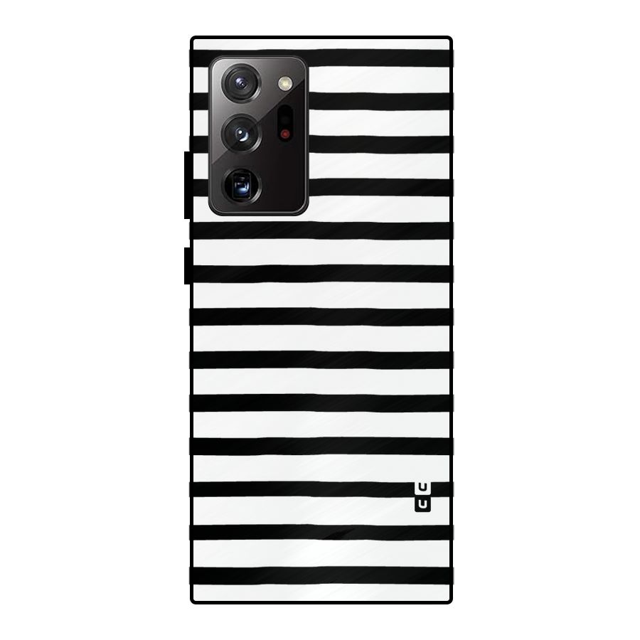 Elegant Basic Stripes Metal Back Case for Galaxy Note 20 Ultra