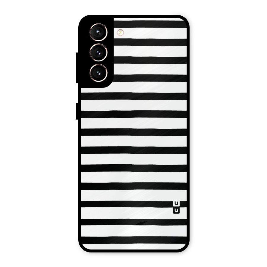 Elegant Basic Stripes Metal Back Case for Galaxy S21 5G